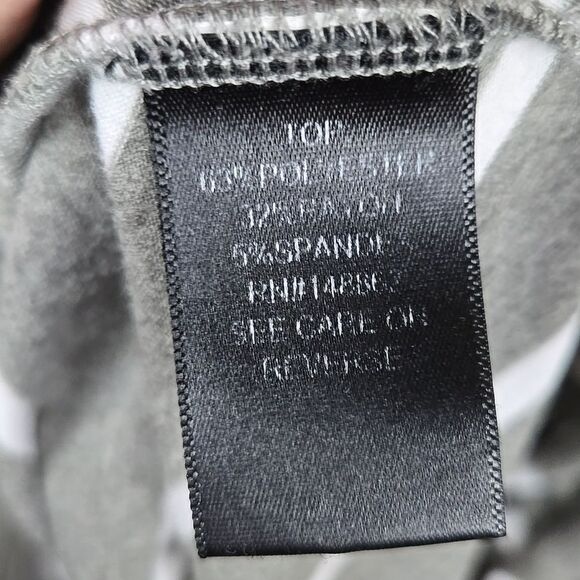 Torrid Gray White Striped Surplice Dress Faux Wrap Skater Midi Lightweight Knit - Picture 9 of 11